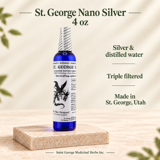 St. George Nano Silver 4 oz sprayer-bottle graphic