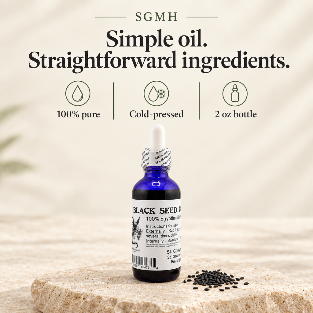 SGMH Black Seed Cumin Oil product feature graphic