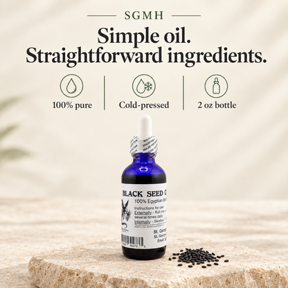 SGMH Black Seed Cumin Oil product feature graphic