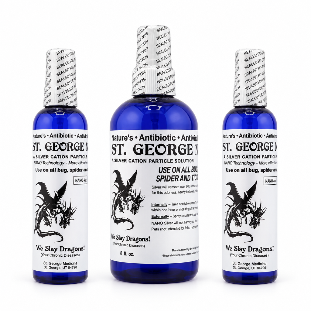 TRY ME OUT bundle with two 4 oz bottles and one 8 oz St. George Nano Silver bottle