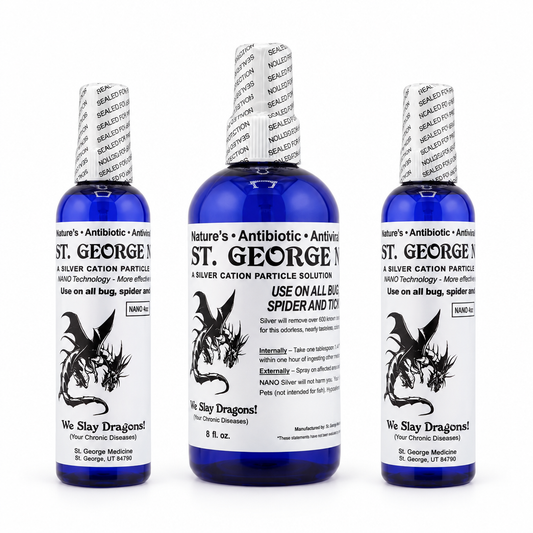 TRY ME OUT bundle with two 4 oz bottles and one 8 oz St. George Nano Silver bottle