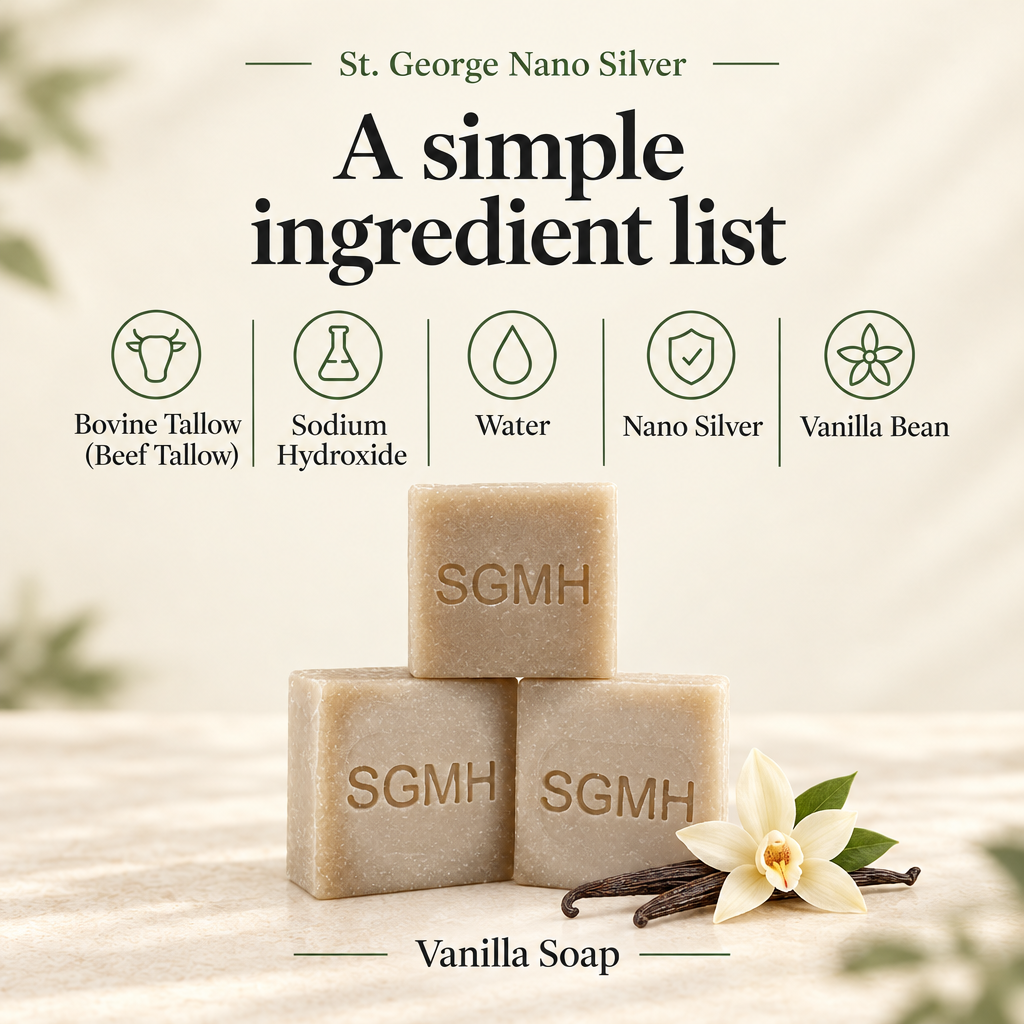 Vanilla soap ingredient graphic